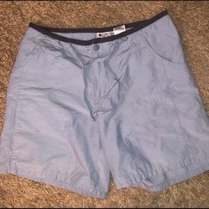 COLUMBIA Women’s Light Blue Shorts –  Button & Drawstring, Lightweight S223